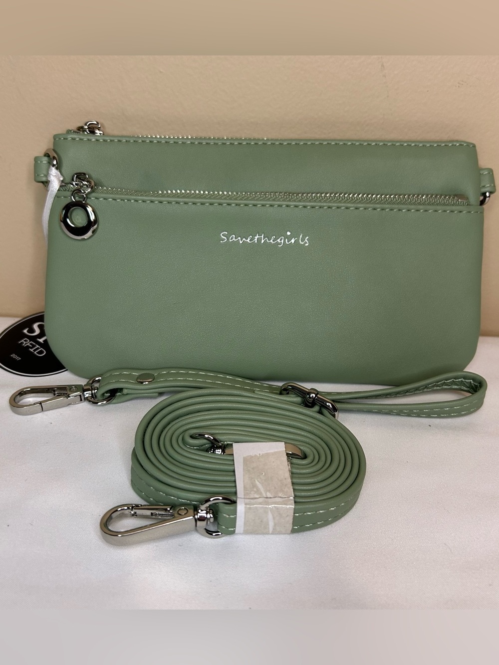 Savethegirls Sage Laurel Green Touchscreen Crossbody/Wristlet/Wallet